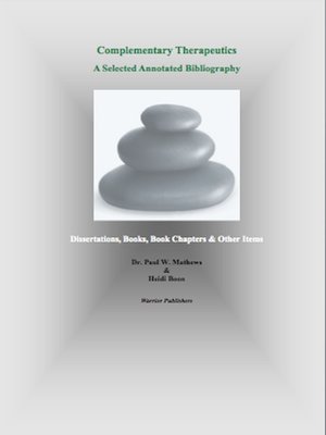 cover image of Complementary Therapeutics. a Selected Annotated Bibliography